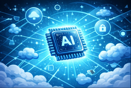 GHFS robot with AI theme, representing private AI systems and workflows.