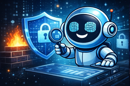 GHFS robot as a detective, representing troubleshooting and managed IT support.